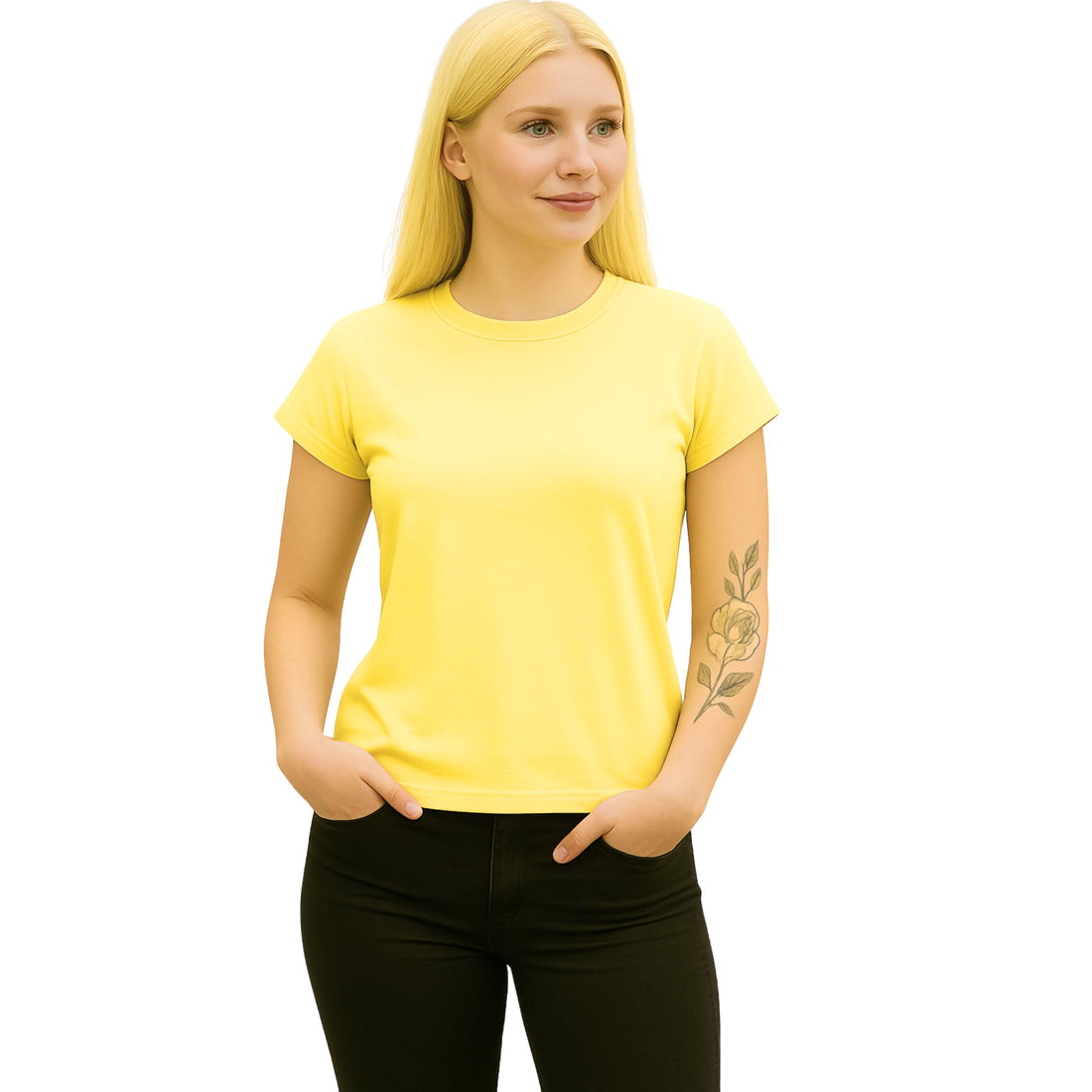 Women’s Classic Fit T-Shirt – Soft Cotton Spandex Blend | Short Sleeve Casual Tee | Everyday Comfort Top