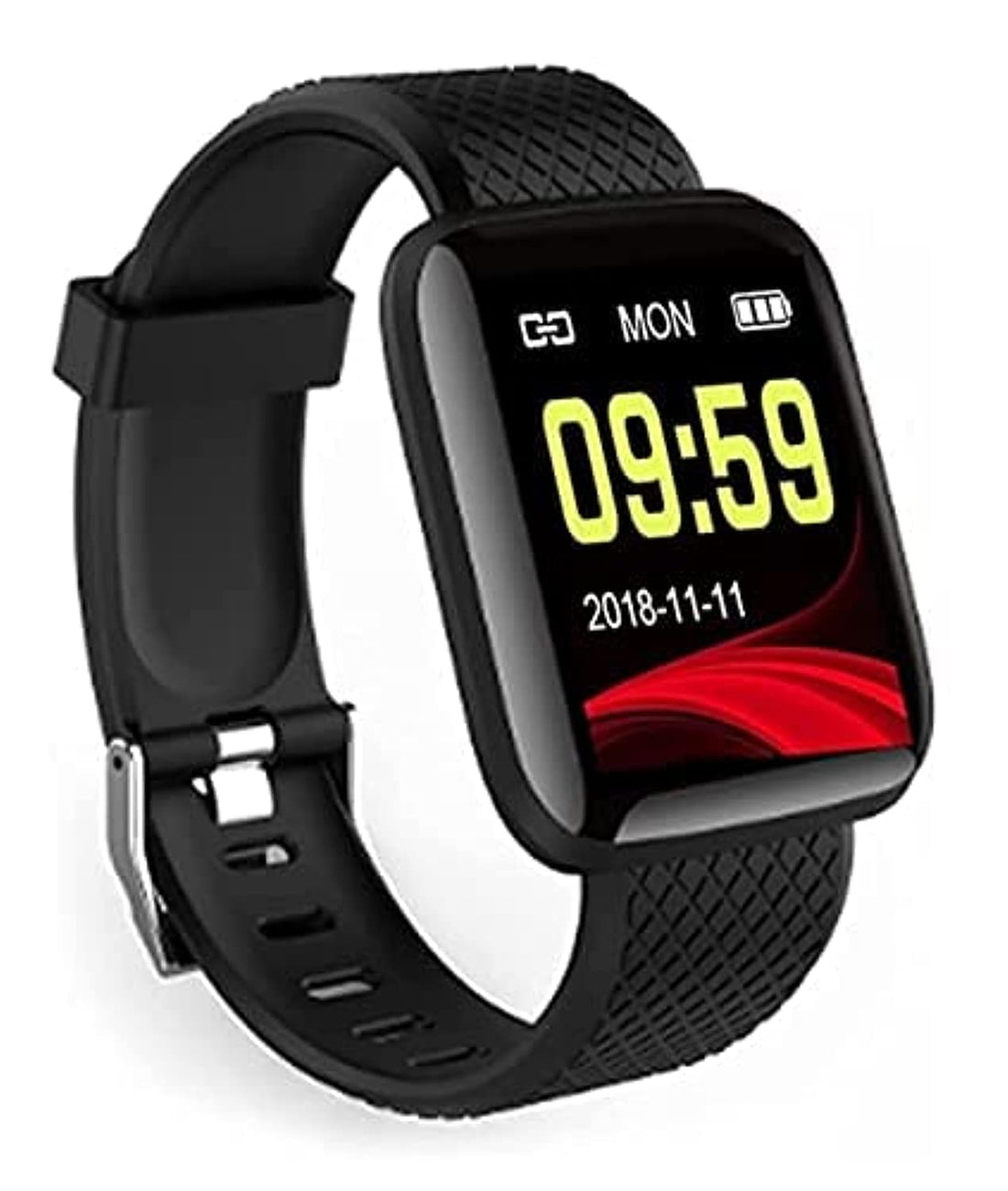 Balaji ID116 Plus Bluetooth Fitness Smart Watch for Men Women and Kids Activity Tracker (Black)