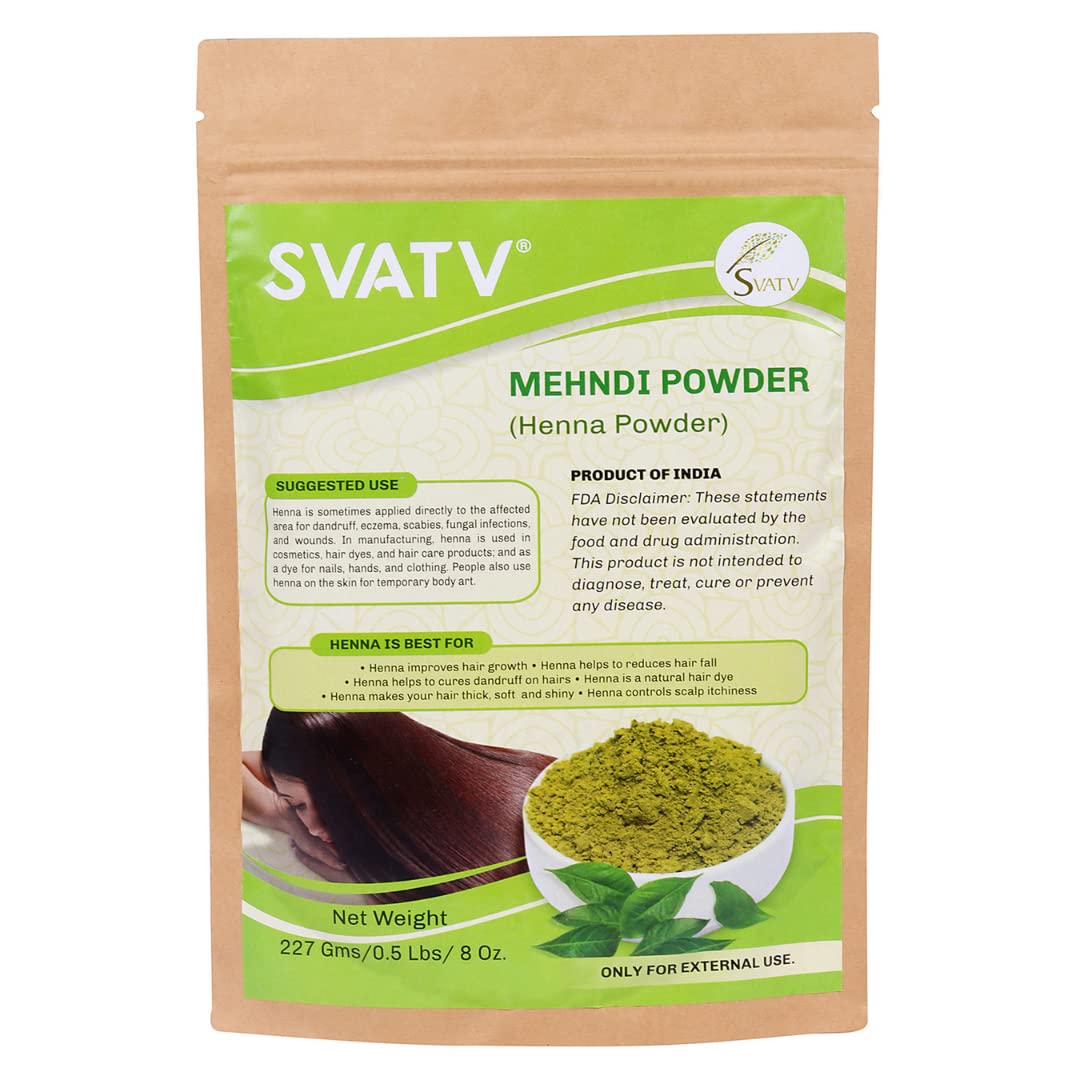 Henna Powder (Lawsonia Inermis) Natural Looking Hair & Glossy Strengthens And Repairs Damage Hair for Men and Women Natural Hair Color - 227g | 08oz