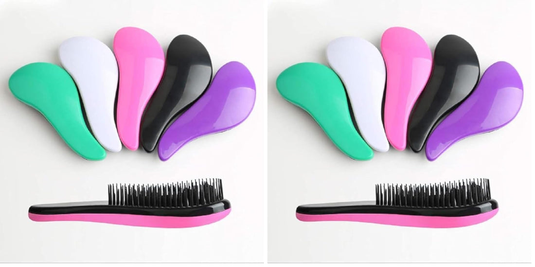 WYNK Detangling Hair Brush, Set of 1, Professional Painless Wet Hair Detangling Brush for Women, Men and Kids (Multicolor) (Pack of 2)