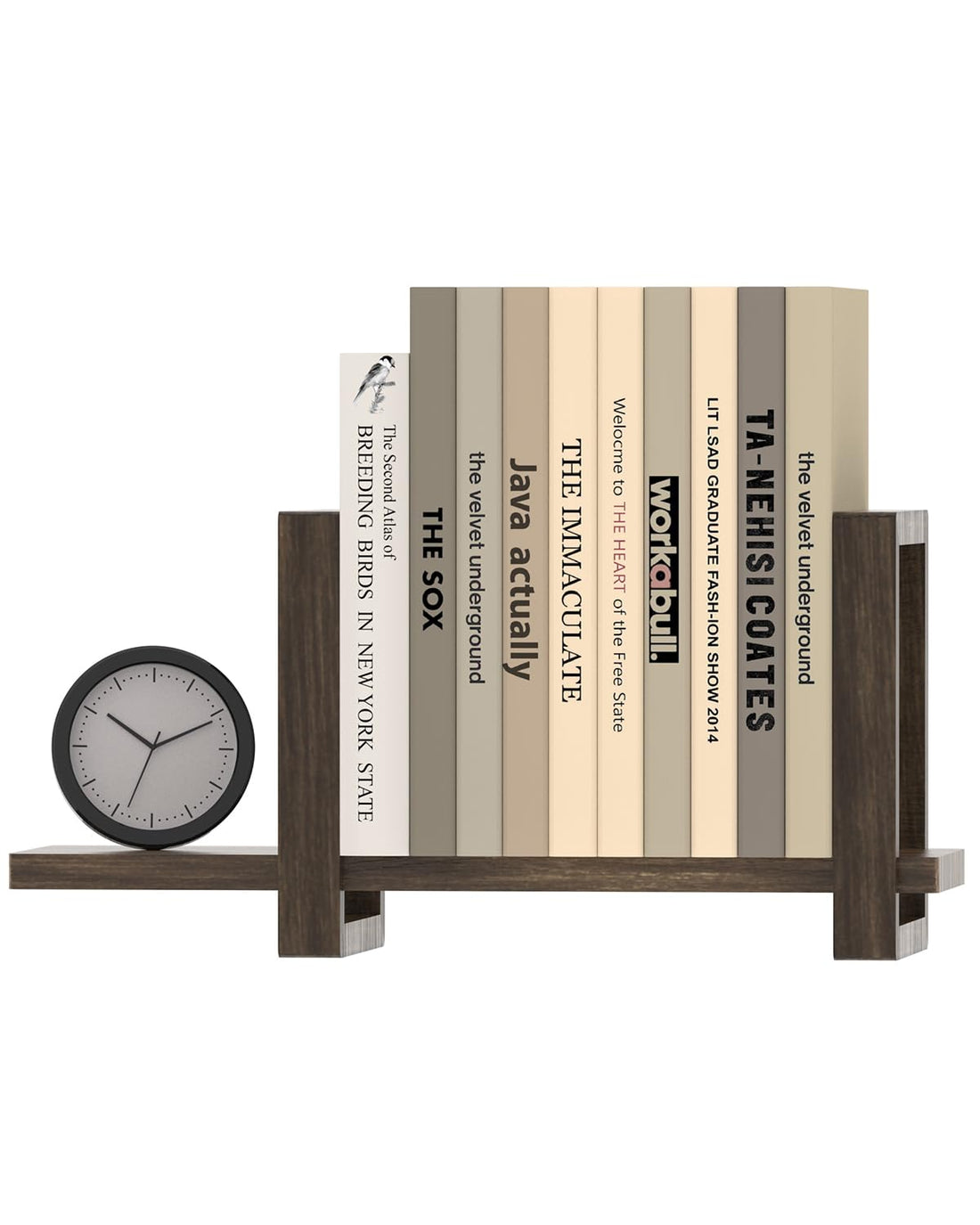 Adjustable Desktop Bookshelf, Retro Tabletop Bookshelf, Desk Shelf for Top of Desk in Living Room, Home, Office, Perfect for Magazine, Books, Cookbooks, No Tools Required to Assemble, Rustic Brown