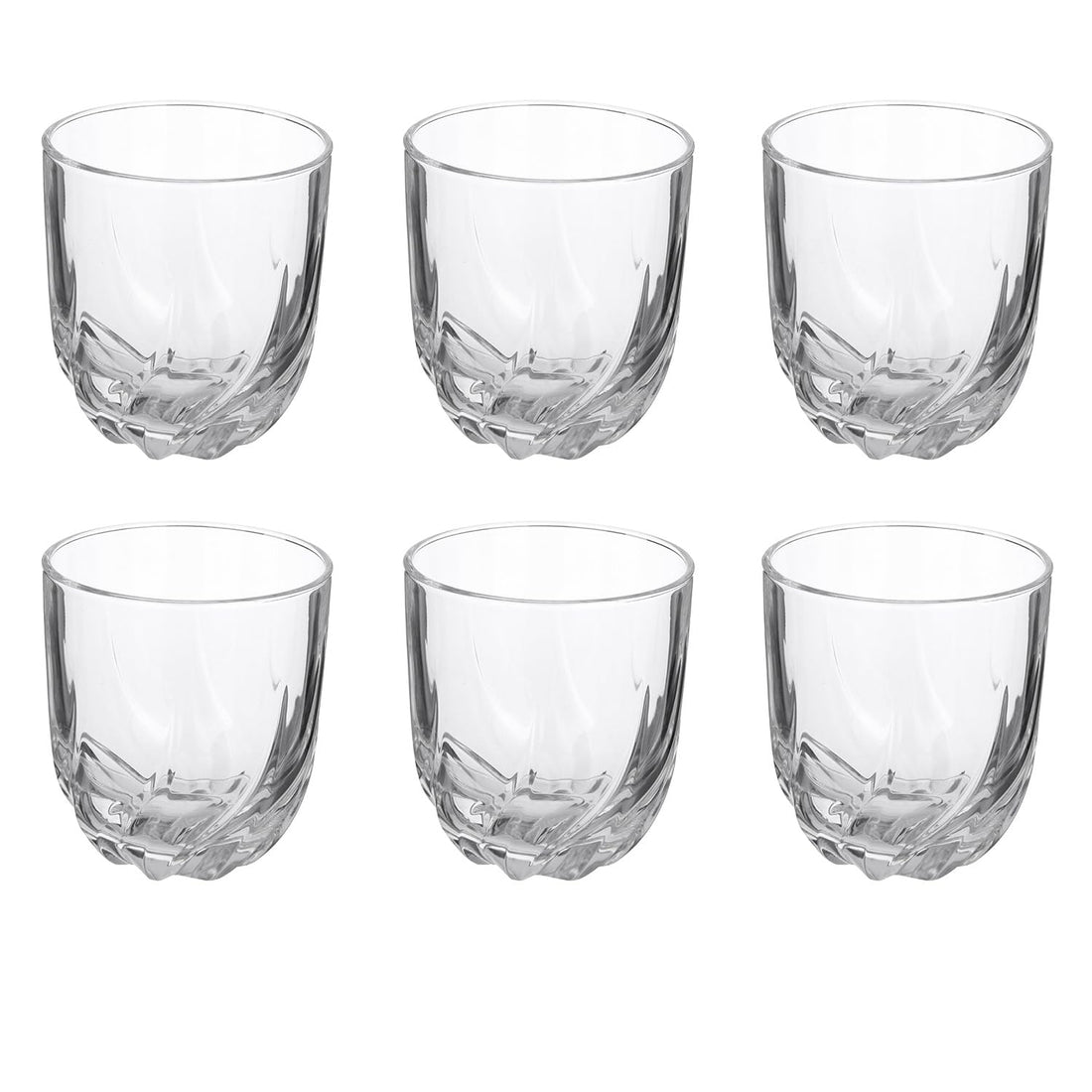 Elegance Glass Cup Set of 6 – 290 ml – Crystal Clear Design