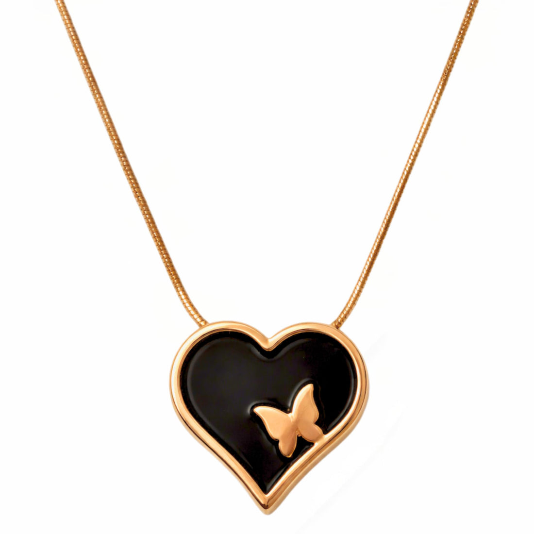 Women Stainless Steel Heart Pendant Necklace - Elegant and Simple Design - Rust and Discoloration Resistant - Elegant Gift