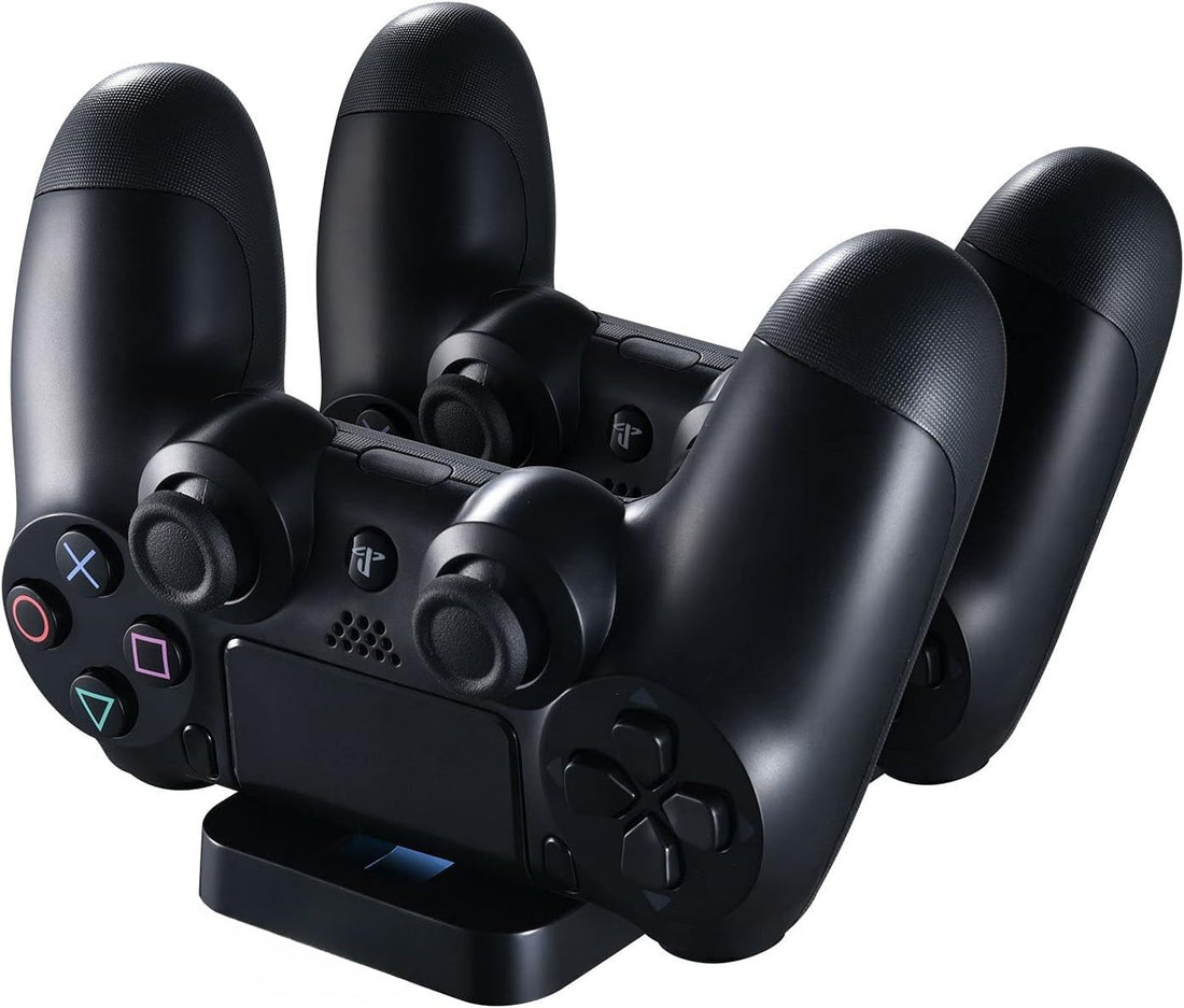 Dual Docking Station Compatible with Wireless Controllers with Indicator Lights for Energy Case Protection