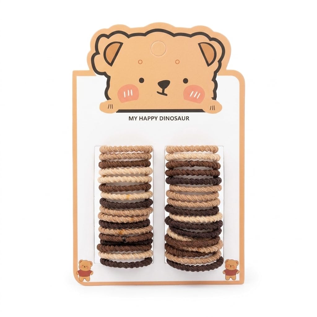 Catch Up Kids Mini Elastic Hair Ties Set for Girls – Cute Animal Shape Hair Bands Card, Small Soft Stretch Ponytail Holders, Lightweight Daily Hair Accessories for Children