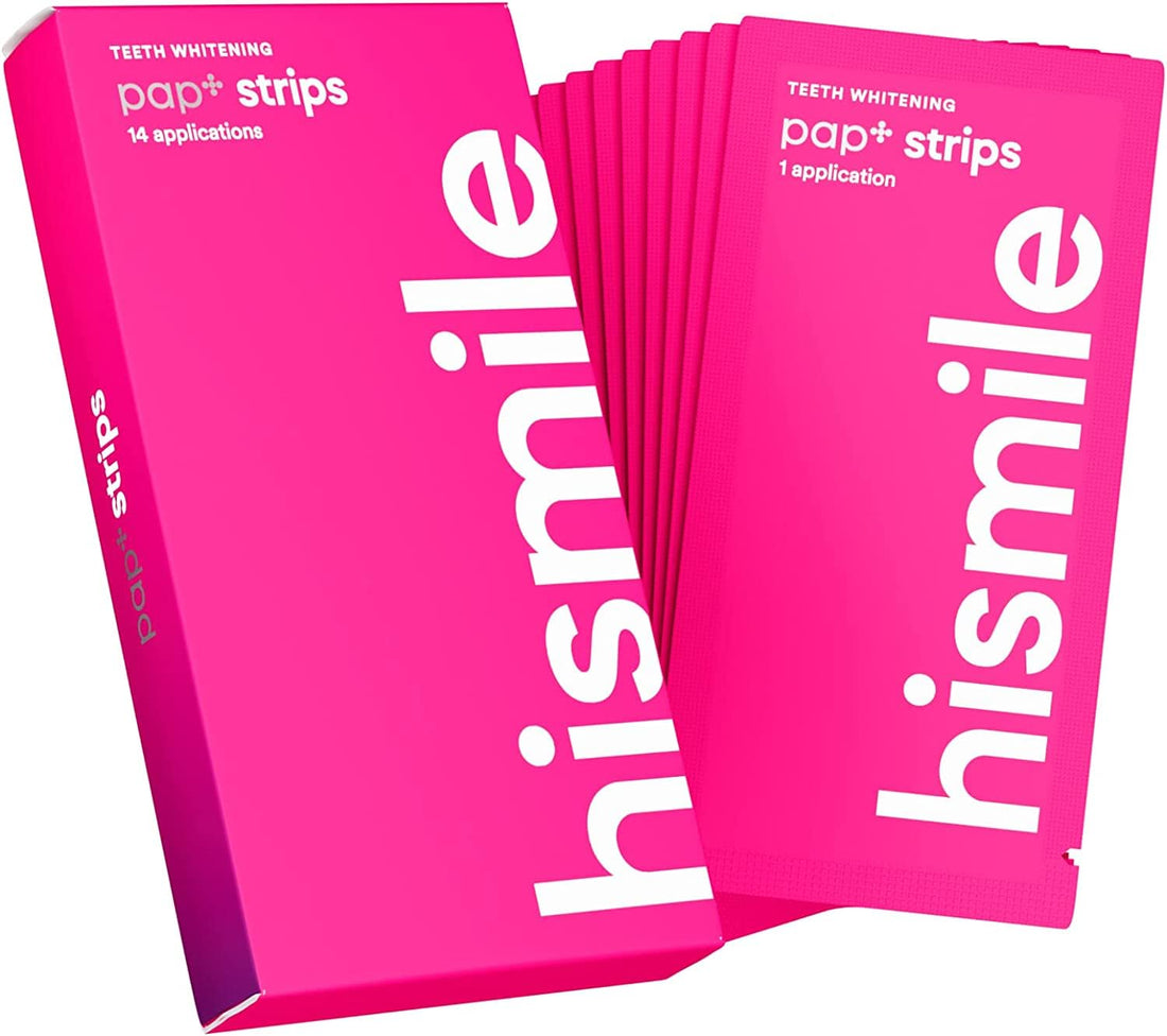 fashion mania Teeth Whitening Strips for Sensitive Teeth, Peroxide Free, Dental White Strips Kit, 28 Strips, 14 Treatments