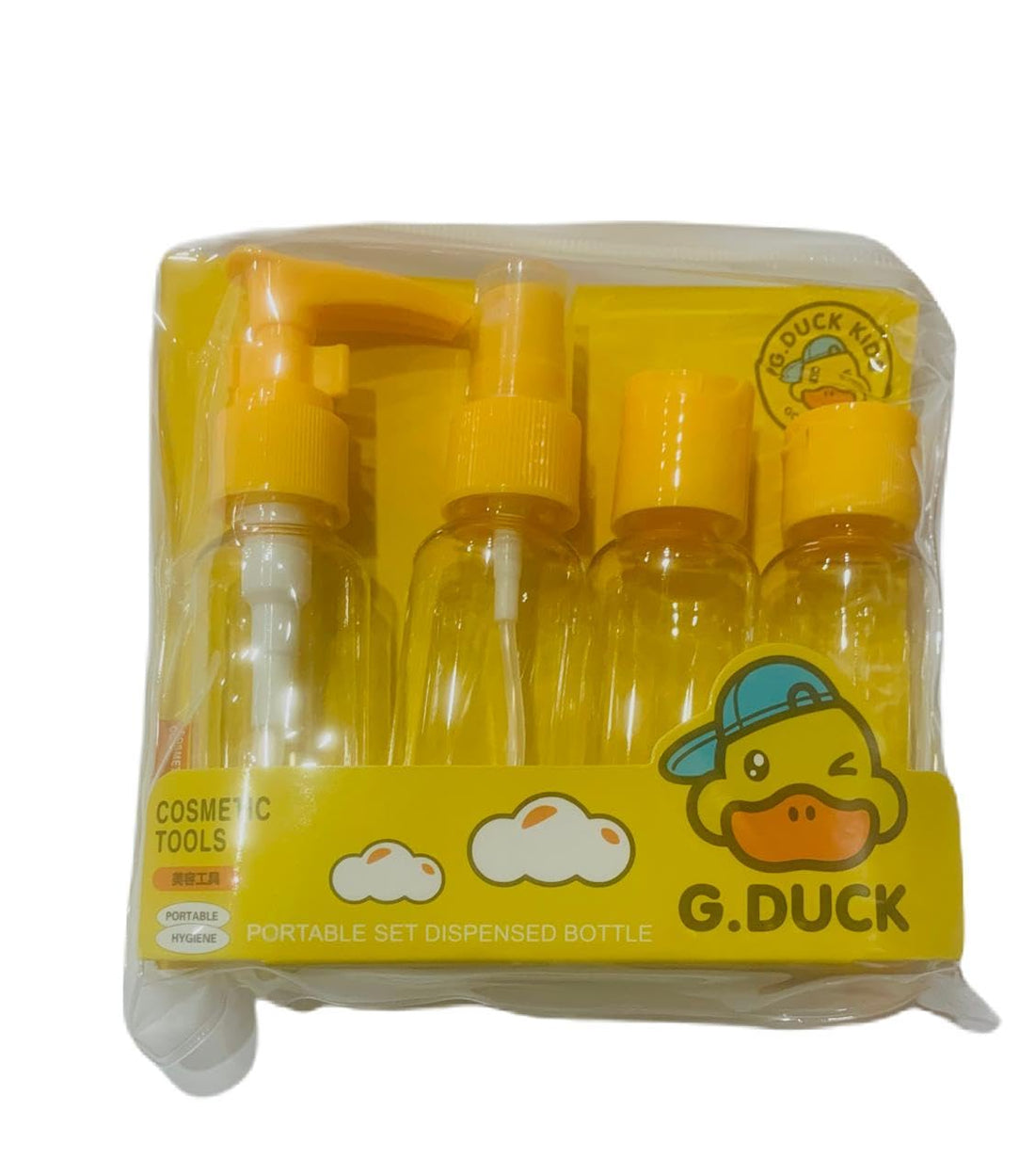 Travel Bottle Set,4 PCS Travel Bottles for Toiletries,Reusale Leak Proof Travel Containers for Toiletries,Handy Travel Toiletry Bottles for Liquids,Face Cream, (YELLOW)
