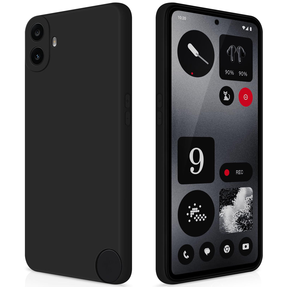 GiiYoon Cover for Nothing CMF Phone 1 Silicone Case, Shockproof Slim TPU Silicone Case with Fibre Inner Layer and Camera Protection, Black