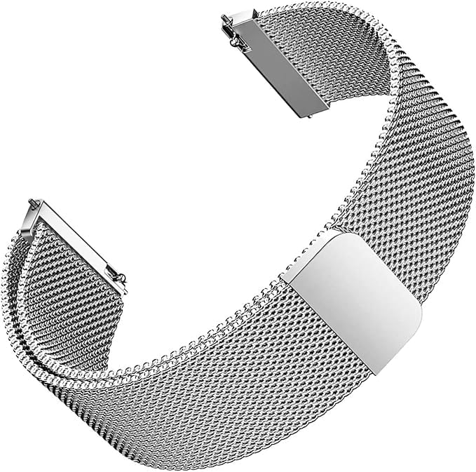 Nothing Watch Pro Compatible with CMF Solo Loop Milanese Band Adjustable Magnetic Loop Metal Mesh Strap - Silver