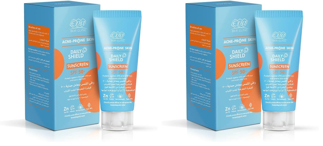 Eva Skin Clinic Acne-Prone Sunscreen SPF +50, 40 ml (Pack of 2)