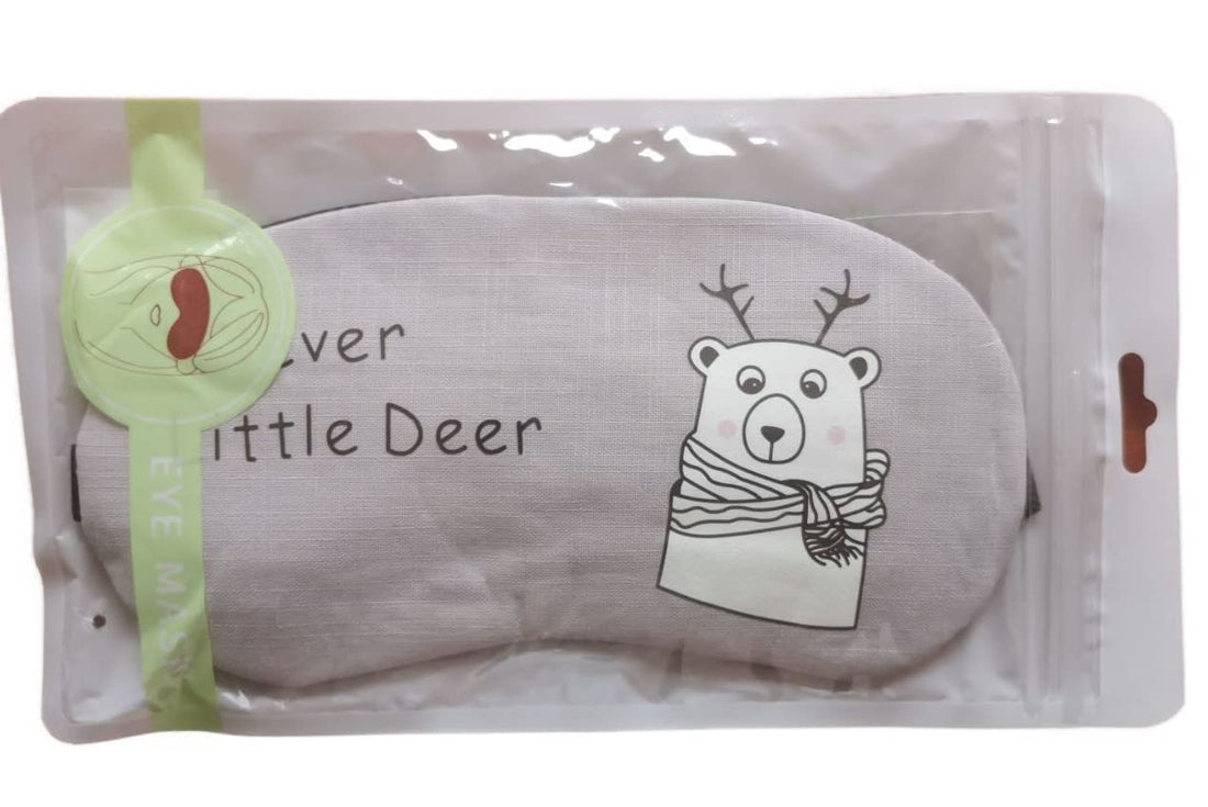 Eye Pajama With Gel Bag - Ice Eye Mask for Puffy Eyes, Dark Circles, Migraines and Sinus Pain (Little Deer)