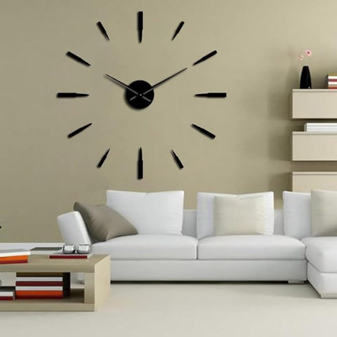 Home Gallery 3D Wall Clock Without Numbers 80 cm