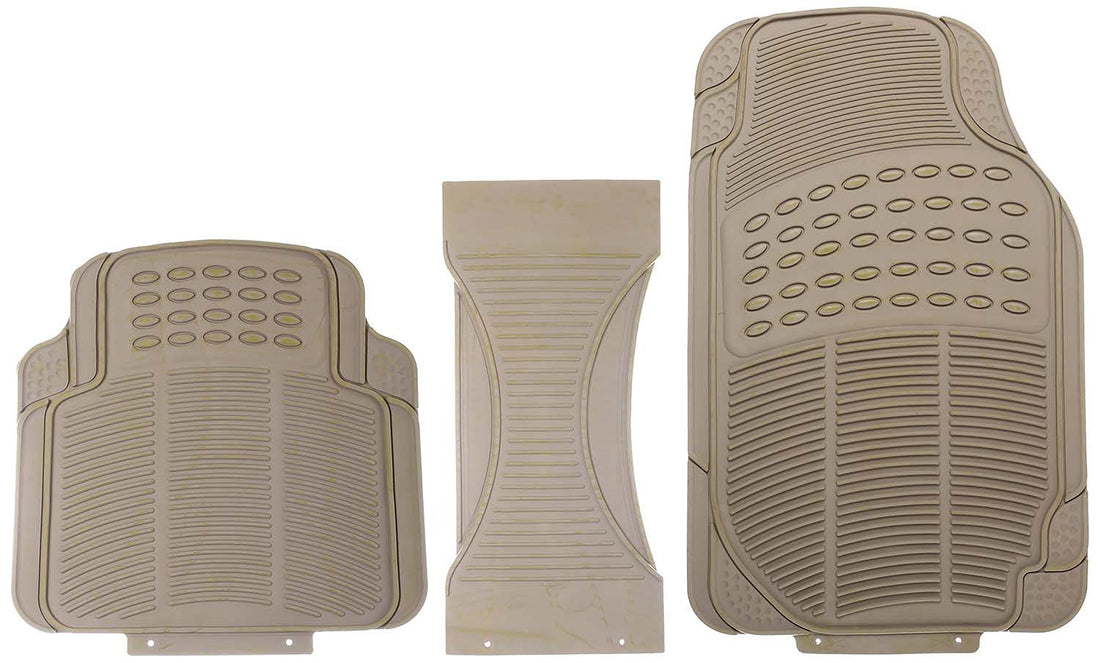 Generic PVC Car Floor Mat Set, 5 Pieces - Beige
