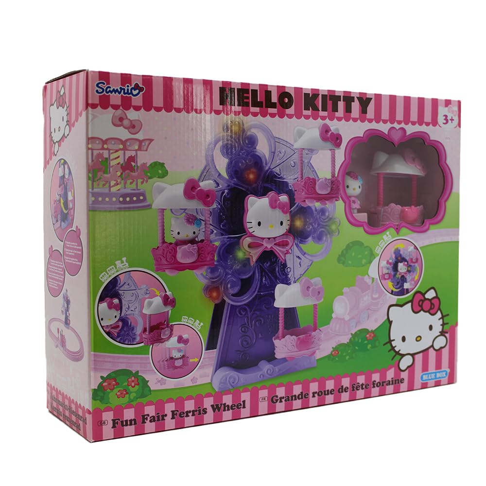Hello Kitty Spinning Carousel Toy – Colorful Rotating Merry-Go-Round Playset for Toddlers and Kids – Durable & Interactive Kids Amusement Ride Model HS-50556-HSFP0
