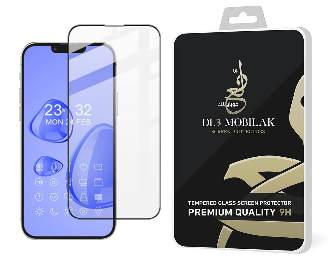 5D Full Glass Screen Protector For Apple Iphone 14 (6.1Inch) Black Frame - By Dl3 Mobilak