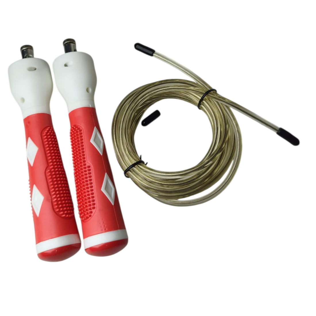 MD StayFit Wire Jump Rope, Speed Skipping Rope with Non-Slip Handles, Fitness Training