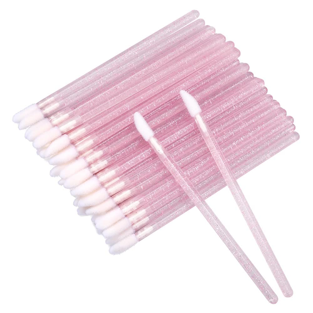 50Pcs Disposable Lip Brushes Make Up Glitter Crystal Lip Brushes Lip Gloss Applicators Makeup Beauty Tool Kits