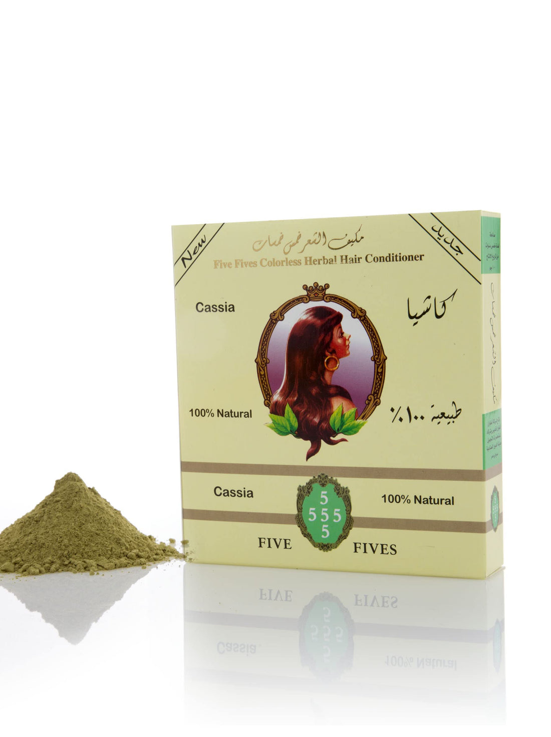 Five fives colorless herbal hair conditioner - cassia -100% natural- 100 gm