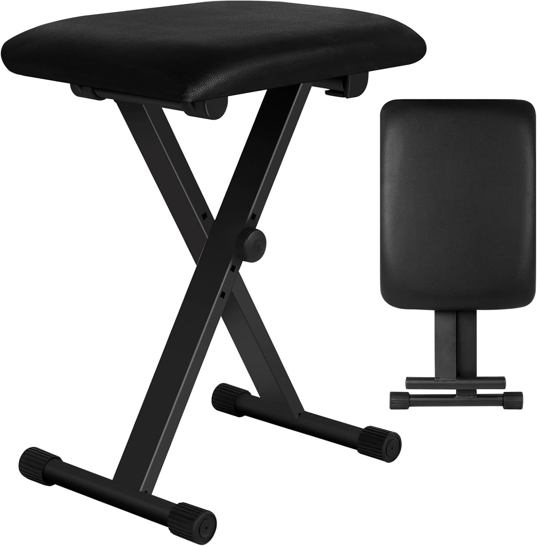 Intern Adjustable Piano Bench – X-Shaped Foldable Keyboard Stool with Padded Seat, Non-Slip Waterproof Music Bench for Children & Adults