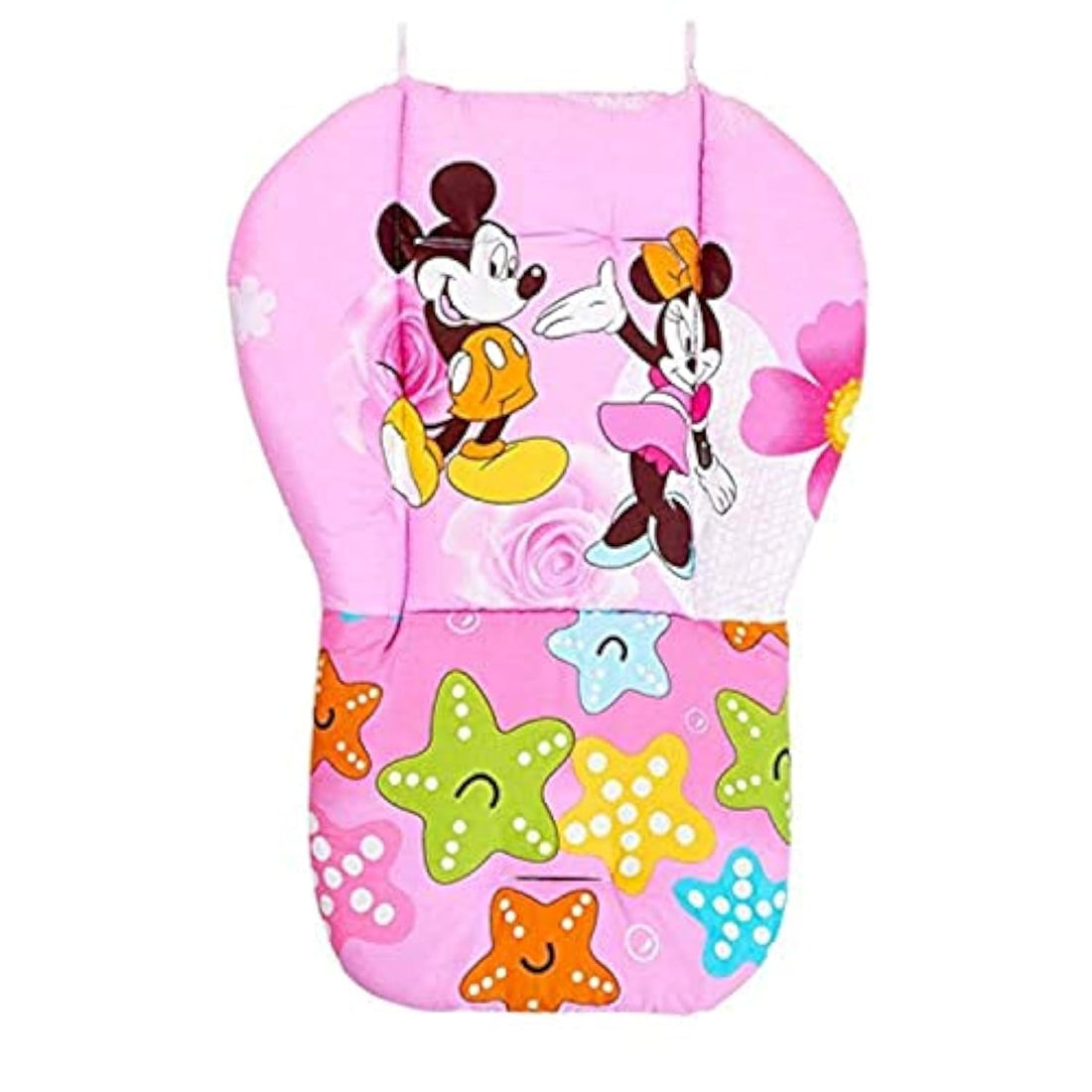 Moro Moro 3 Baby Stroller Support Cushion Stroller Accessories Liner 5 Point Harness High Chair Baby Car Seat Pad,Pushchair Mattress Padding Pink Mickey Mouse