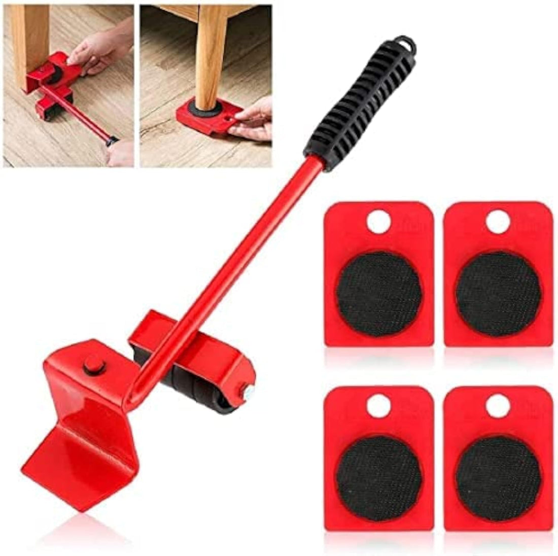 SWOPPLY Furniture Lifter Mover Tool Set Furniture Lifting Tool/Furniture Mover Lifter, Heavy Load Moving Wheels for Furniture Household Furniture Lifter and Rollers Set for Home Appliance