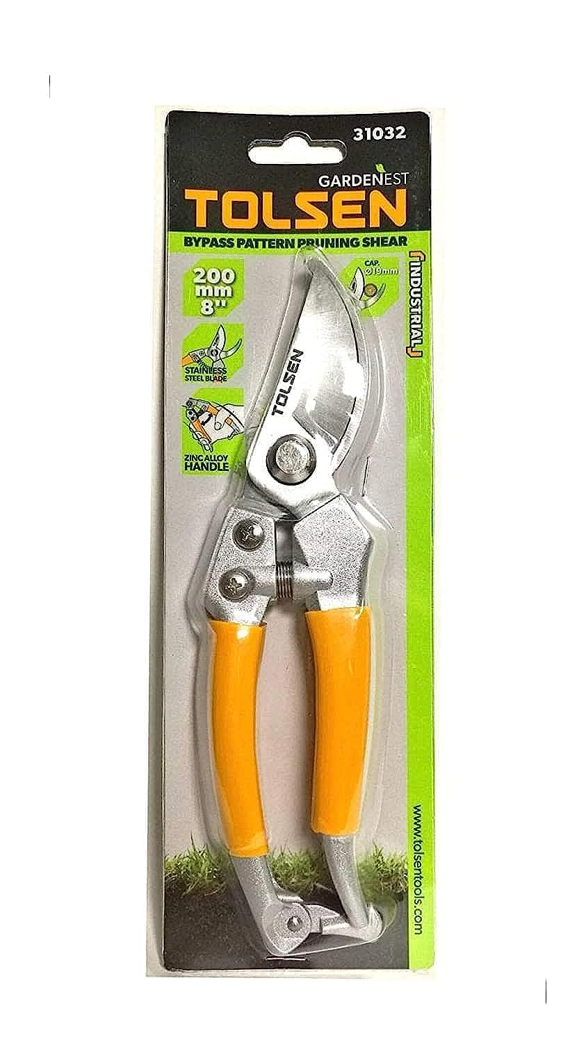 Tolsen Bypass pattern pruning shear 8 inch stainless steel blade