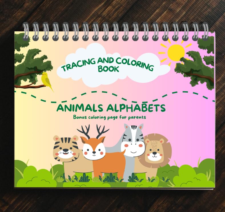 English activity book for kids| Coloring&Tracing| Bonus coloring page for parents| Pen control