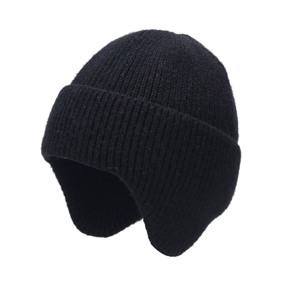 Men Women Winter Beanie Hats Earflap Crochet Sport Skull Hat Comfort Solid Color Ribbed Warm Windproof Beanies