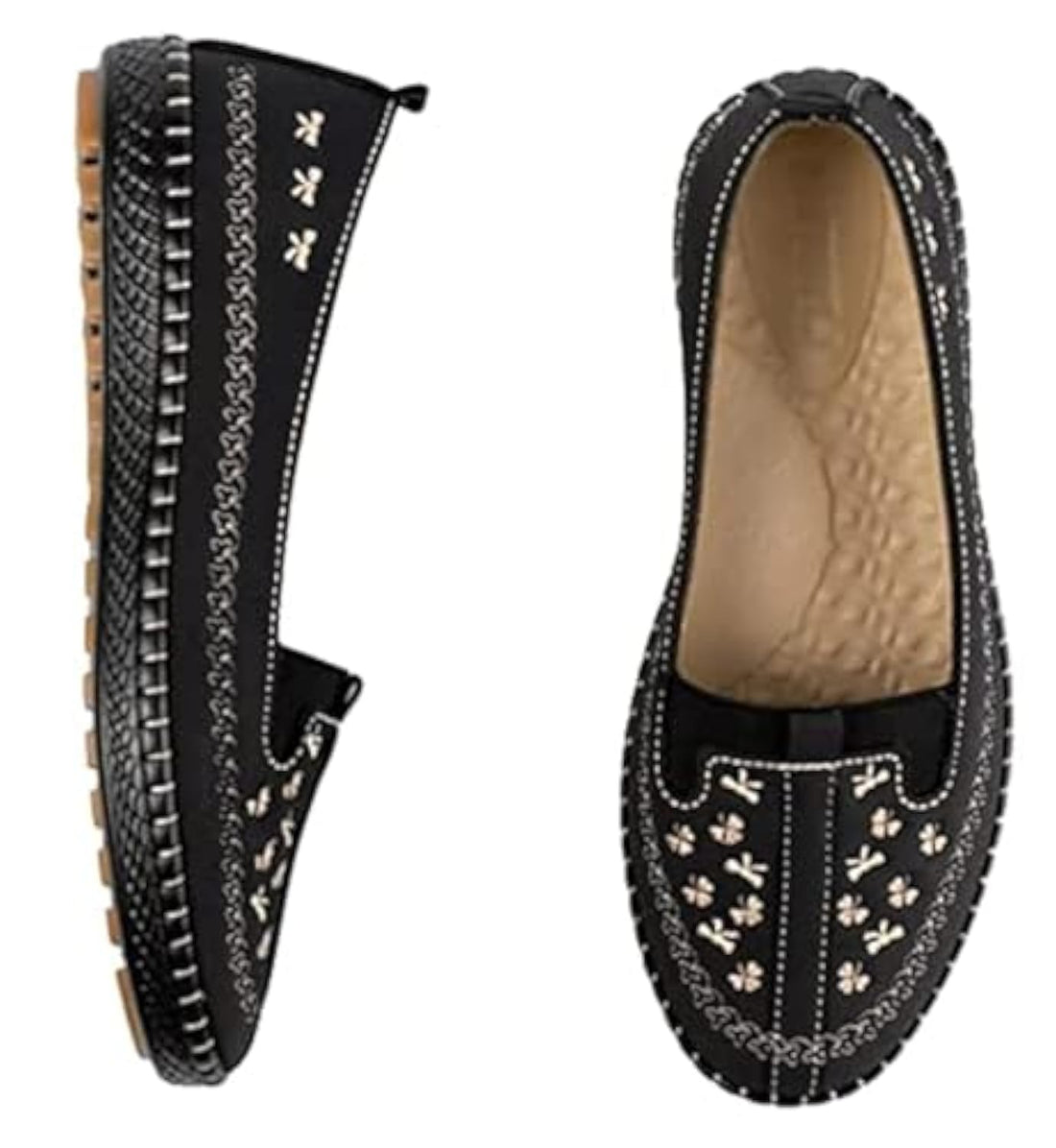 Women Hand-Made Flat Shoes - Comfortable & Flexible Medical Sole
