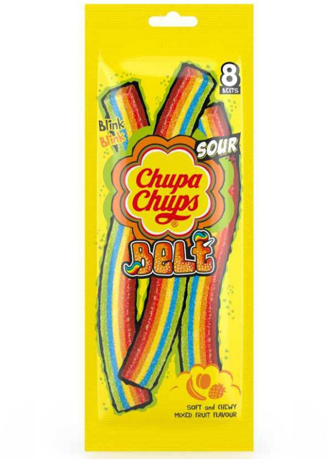 Chupa Chups Sour Belts Jellies A Delicious Rainbow-Coloured Road to Fun - 57 g