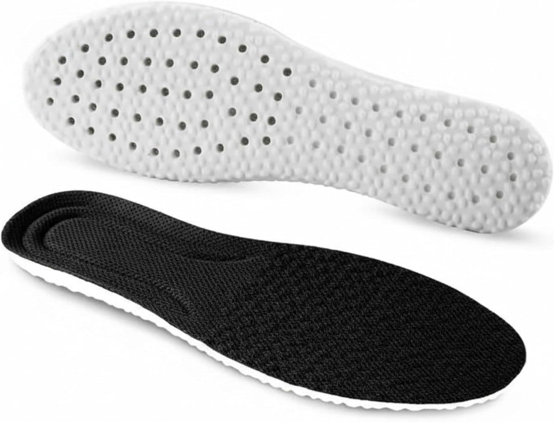Dr. Joe Orthopedic Shoe Foot Comfort Silicone Medical Sole Breathable Shock Absorption Insoles Cut to Size 41-45 for Running Walking Support Relief | Sold by Alkhawas Store (Black-White, 41-46)