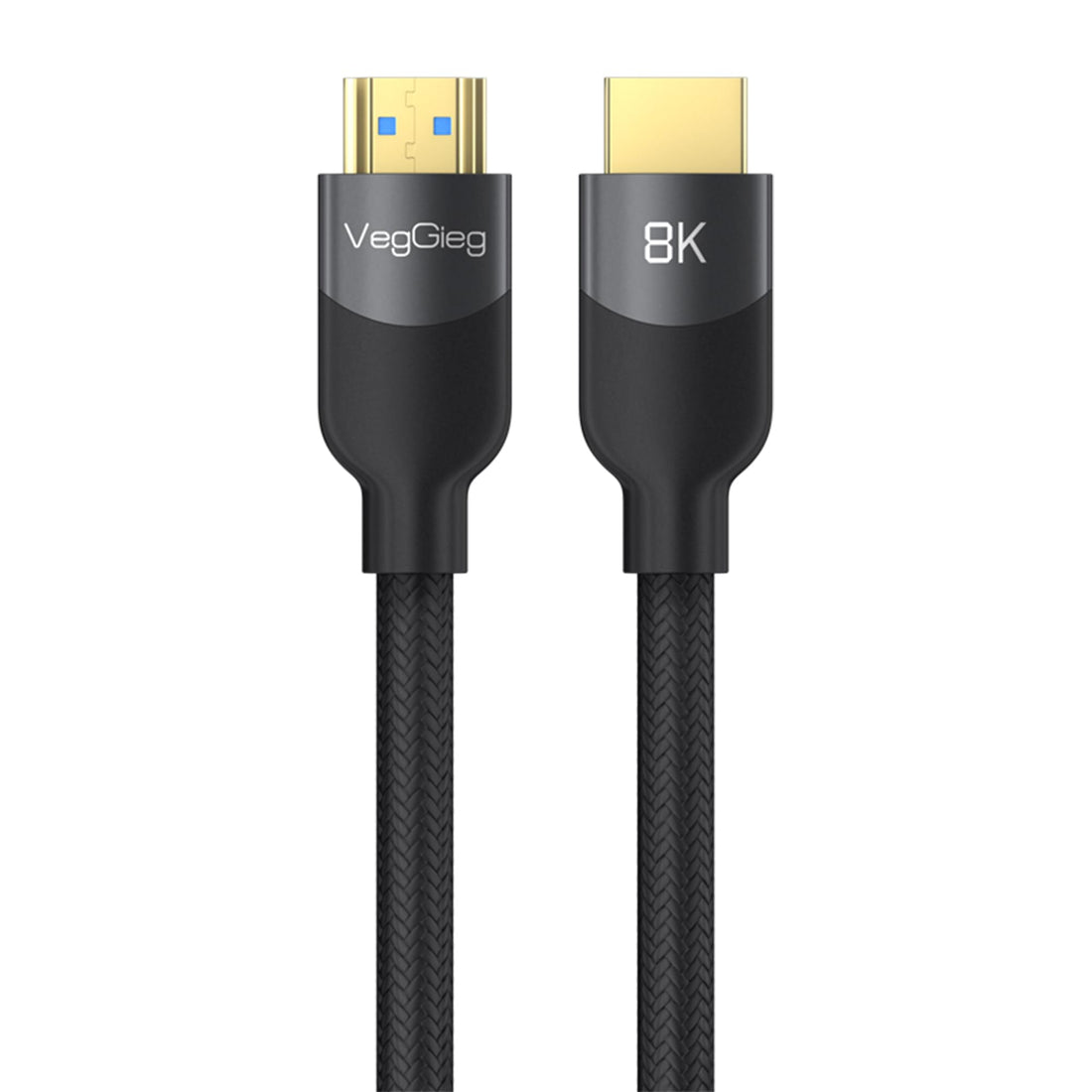 VegGieg Premium 8K 60Hz 4K 120Hz HDCP ARC HDR Braided HDMI 2.1 Cable 3 Meter