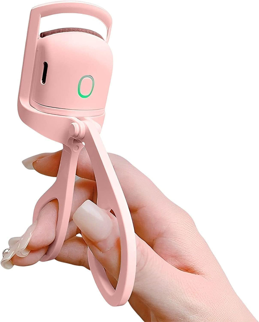 Electric Heated Eyelash Curler, Upgraded Arc Design, 15s Fast Heating, 2 Temperature Settings, Up to 24 Hours Lasting, Silicone Pads, Safe and Easy to Use, USB Rechargeable