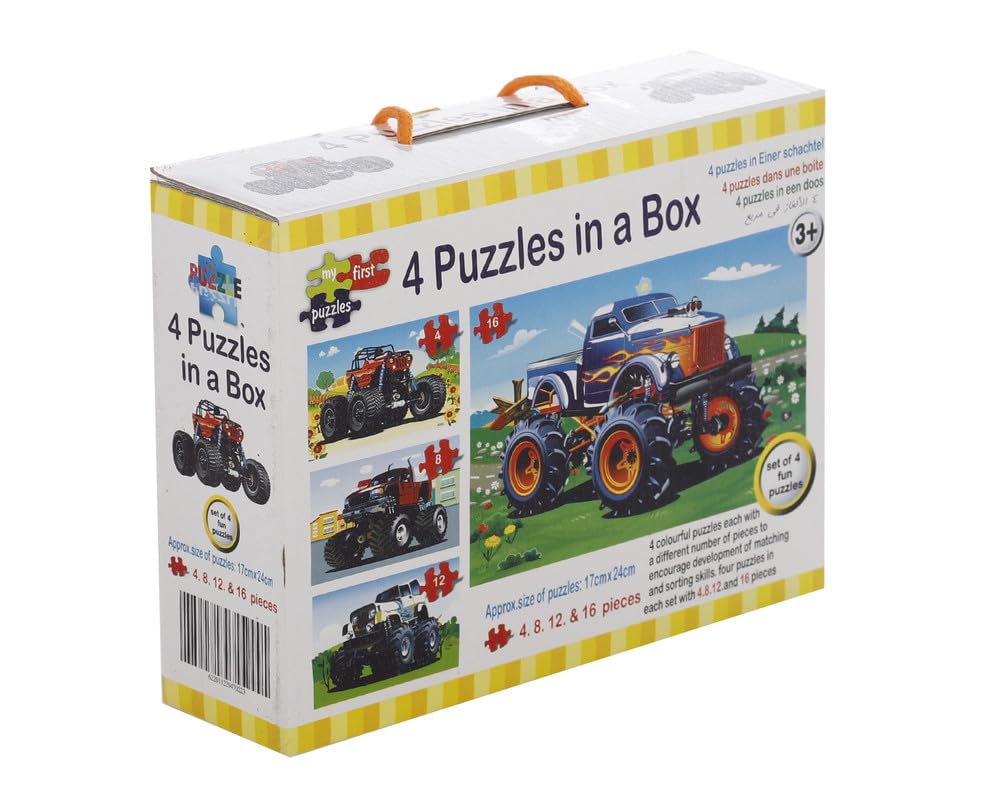 3A Zm-223 Carton 4In1 Puzzle Toy 17 * 24 Cm For Kids - 3-5 Years Multi Color