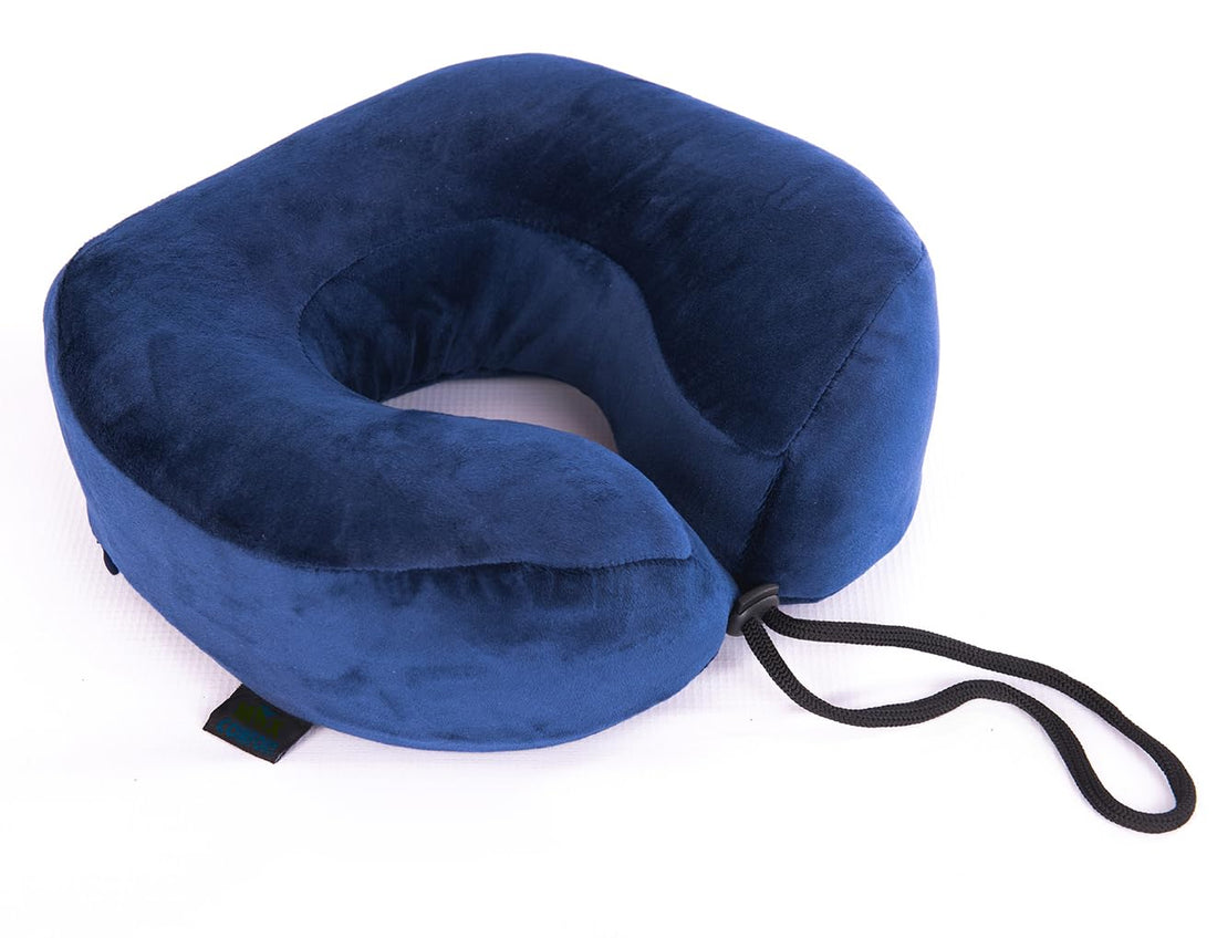 Neck Travel Medical Memory Foam Suitable For Unisex By Max Comfort, Neck For The Perfect Comfort When Traveling Or Sitting For Long Periods, Blue