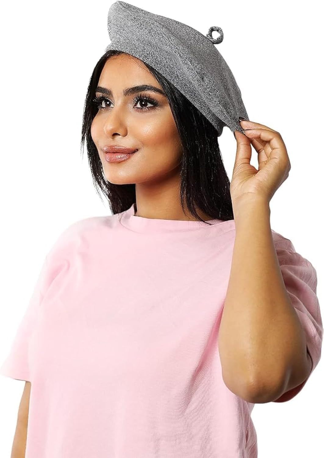 Women Wool Hat Solid Color Warm Wool French Art Cap Hat Women Cap