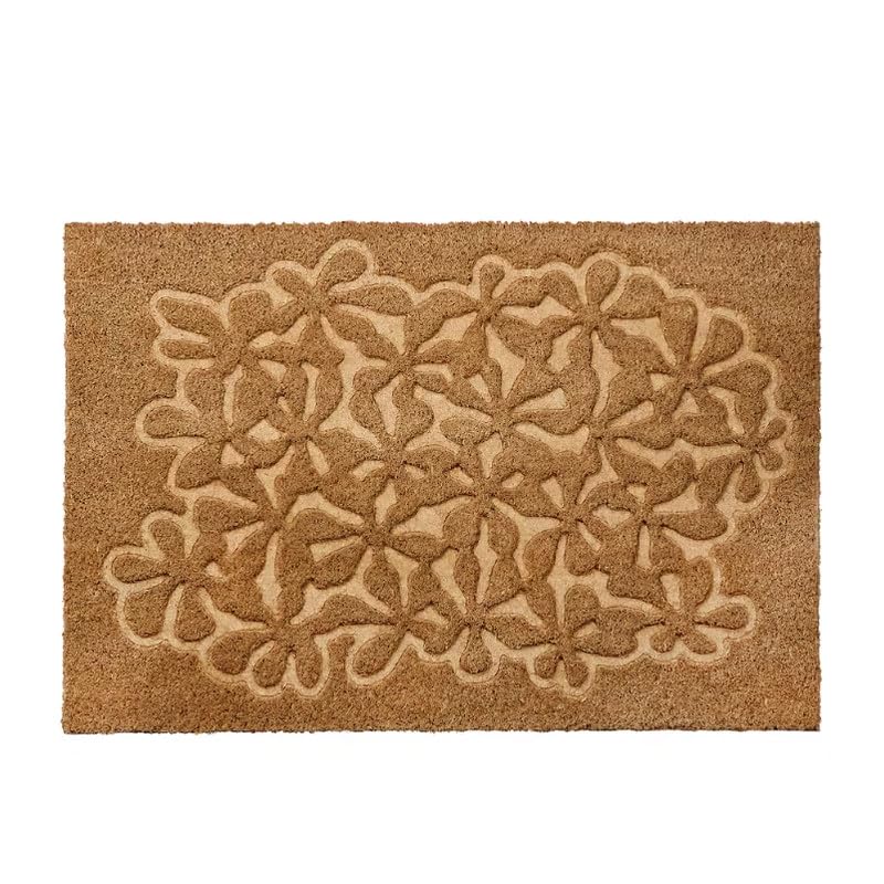 Door Mat, Natural/Beige Flower,40x60 cm-HÄNGBRO