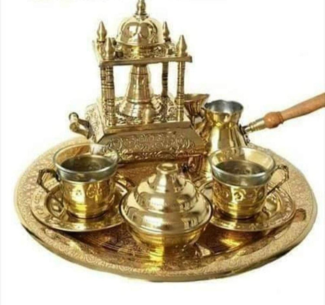 Generic Royal Table Set with 5 Pieces, Gold, Porcelain, Bone China