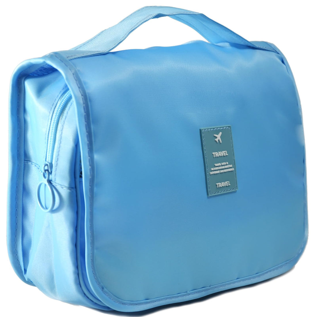 Toltyeria Hanging Toiletry Bag,Portable Cosmetic Travel Makeup Pouch,Travel Organizer Toiletries bag for Women,Girls with Multiple Compartment,Handle, Light Blue, one size, Fashionable