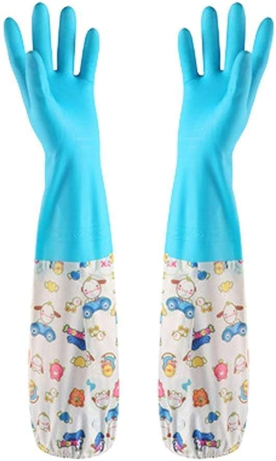 Long Inner Padded Silicone Cleaning Gloves