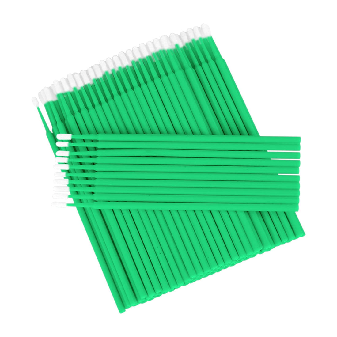 100 Pcs Micro Applicators Brushes, Micro Buds for Eyelashes, Disposable Eyelash Extension Brush for Eyelash Extensions (100PCS, LightGreen)