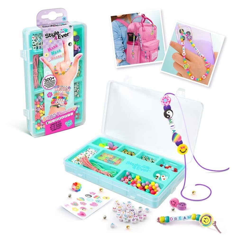 Canal Toys Style 4 Ever Boho Friendship Bracelet Making Kit, 300+ Accessories, DIY Jewellery Set