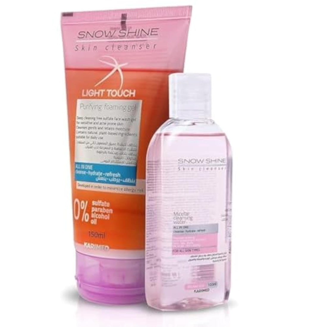 SNOWSHINE SNOW SHINE Free Sulfate Face Wash Gel Sensitive Skin 150ML Plus Micellar Water 100ml