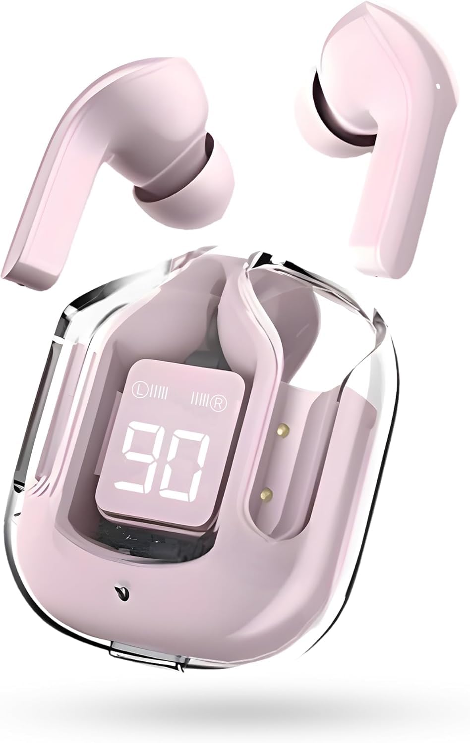 New Generation Bluetooth Earbuds (Air39 & Air31) Noise Isolating In-Ear Wireless Earbuds - Wireless Touch Control Earphone Compatible with iPhone and Android (Pink)