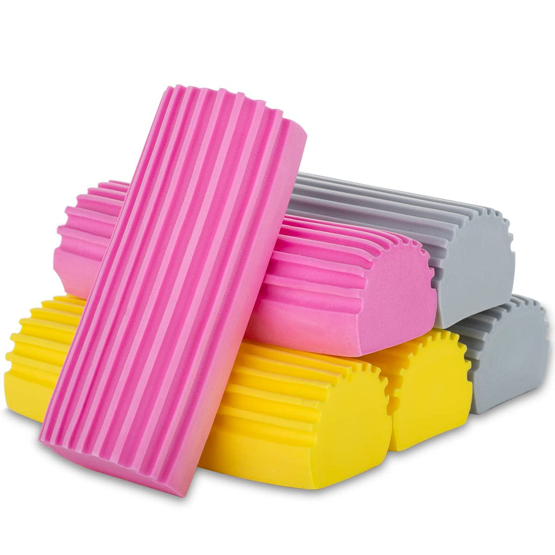 6 Pack Damp Clean Duster, Dust Cleaning Sponge, Reusable Dusters for Baseboards, Blinds, Glass, Vents, Mirrors, Window Track Grooves, Efficient Cleaning Supplies