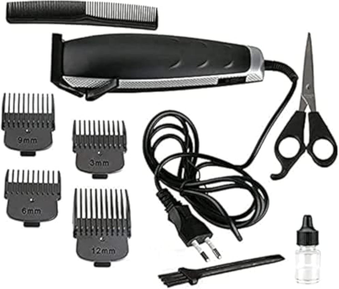 KM-4702 Professional Hair Trimmer, Precision Trimmer, Clean Shave, Sharp Blades, Powerful Motor - Black