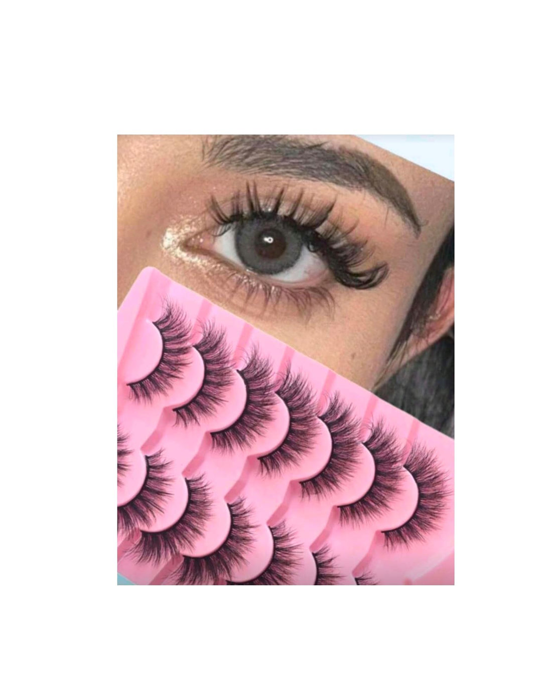 7Pairs False Lashes 3D Mink Lashes Fluffy Dramatic Thick Volume Eyelashes Natural Lashes