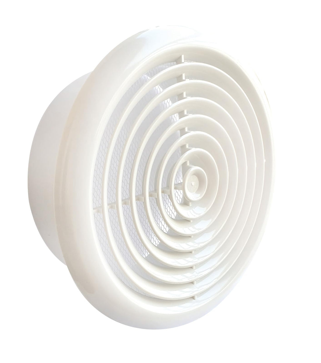 5 Inch Round Grill Ventilation Fan - White - Outdoor - Minimalist Style
