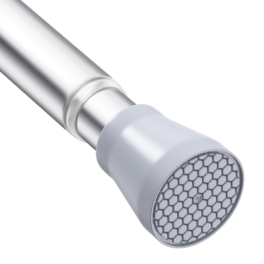 AIZESI Shower Curtain Rod Adjustable Curtain Rods 34-59 Inch Never Rust & Non-Slip Shower rod Tension Curtain Rod Curtain Rods no Drilling Shower Rods for Bathroom Kitchen, Silver