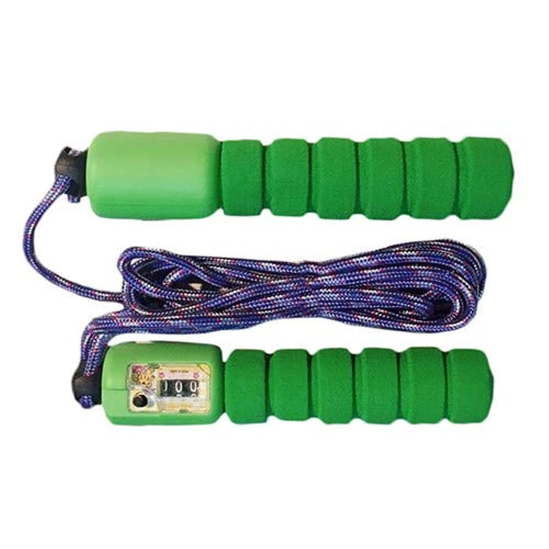Adjustable Skipping Jump Rope With Counter & Comfortable Handles - Green